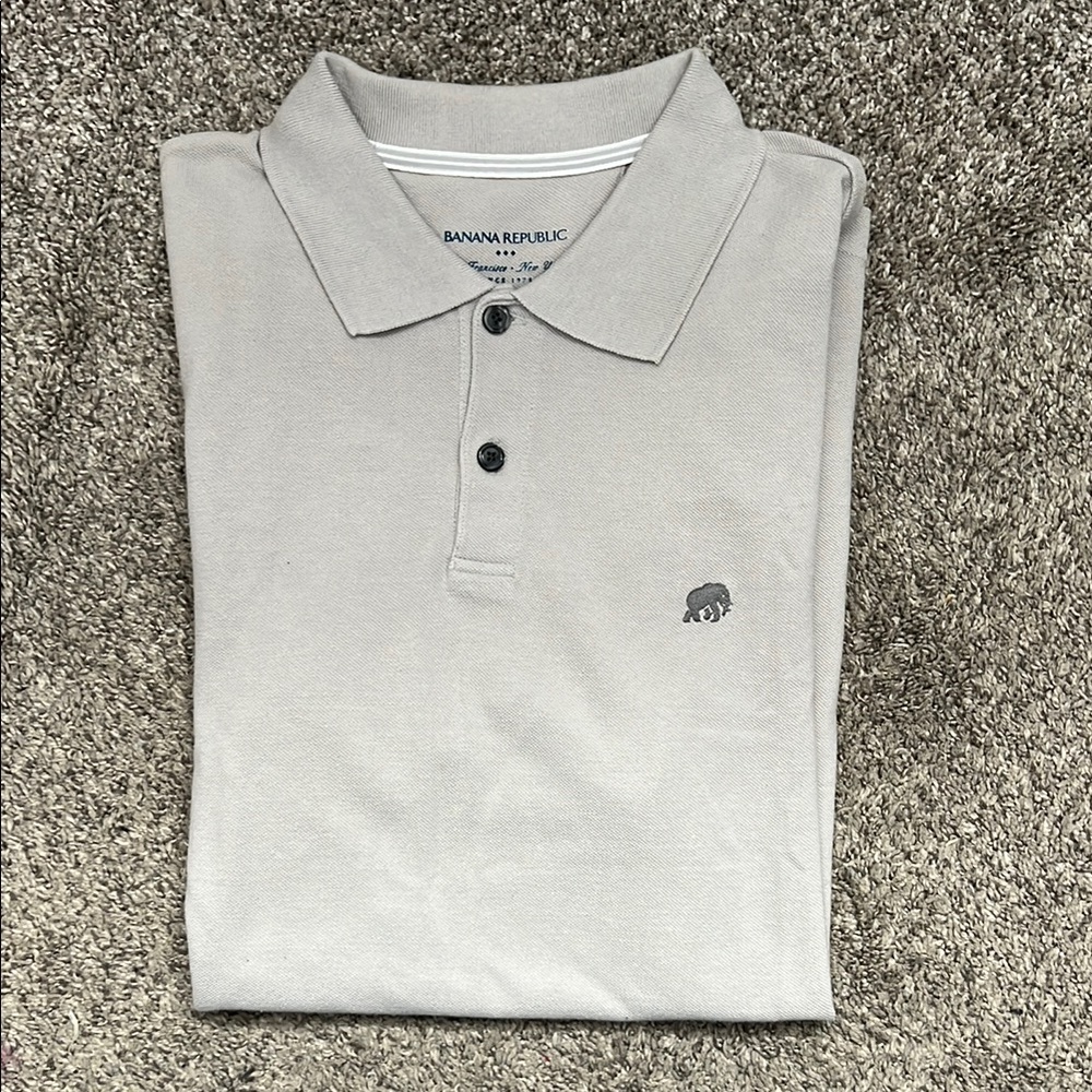 Banana Republic | 100% Cotton Gray Polo Shirt for Men